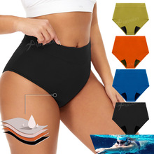 跨境欧美女士泳裤生理内裤四层防漏免卫生巾经期姨妈运动内裤女