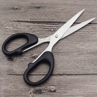 Kinda Rimi S002 Office Scissors Thickeneded Small Black Office Scissors Student Paper Cutting Hand Scissors