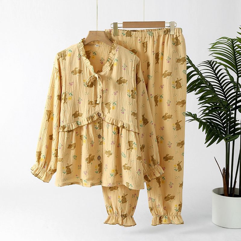 꽃칼라-크레이프-토끼-옐로우