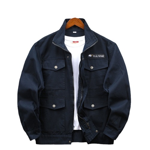 Spring and autumn work clothes suit men's labor insurance single-piece welder anti-scalding and wear-resistant construction site work clothes wholesale workshop