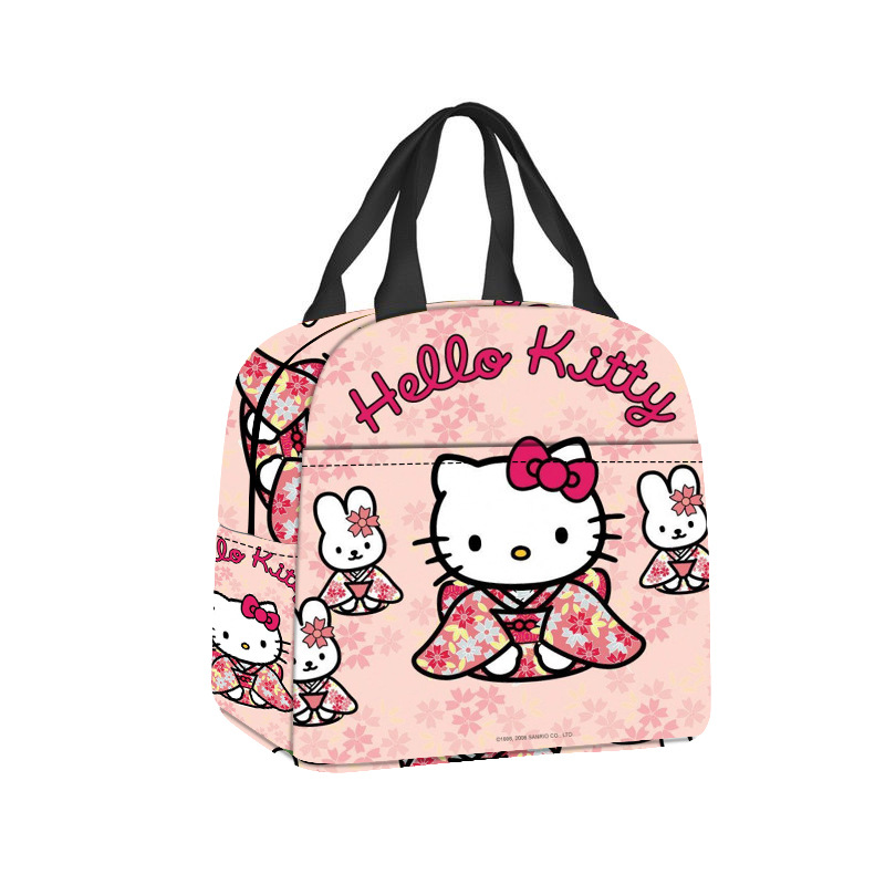 hellokitty手提餐包可爱卡通便当包小女生保温饭盒袋学生带饭包