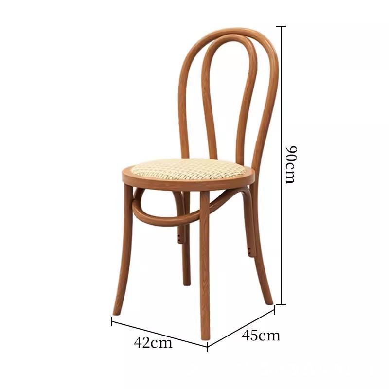 Silla de comedor de madera maciza para restaurante