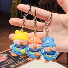 漫画のリュックサックのアヒルのキーホルダーのメーカーは直接卸売りして美しくて美しいです。