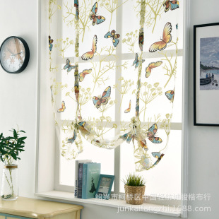 Spring Willow butterfly cross-border e-commerce American butterfly Roman short curtain Amazon AliExpress Wish sales