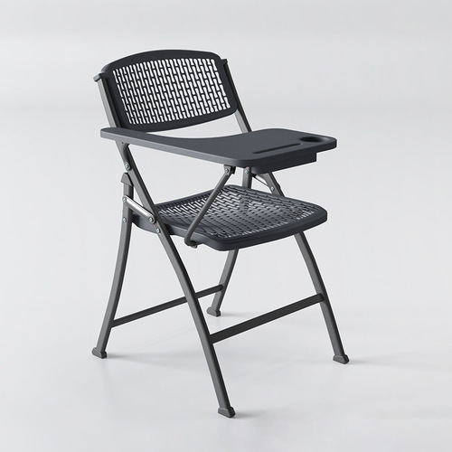 Commercial office training chair writing board foldable chair business exhibition learning reporter chair plastic hollow breathable