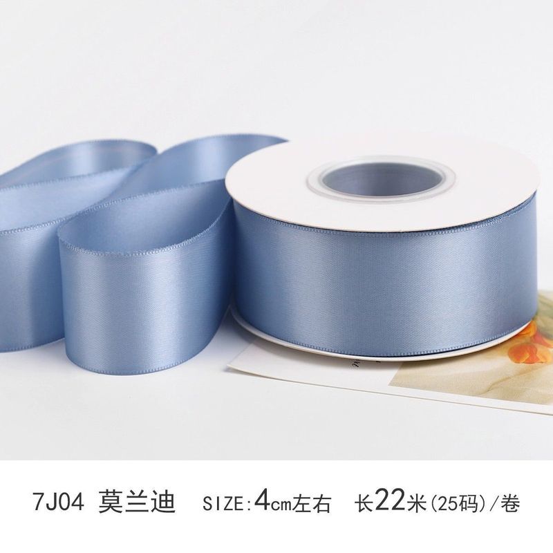 4cm双面加密纯色丝带彩涤纶缎带蛋糕花束礼物包装手工diy厂家批发|undefined