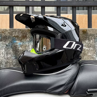 Motosiklet kaskı (dəbilqə): Safety Helmet for Men and - bright-black-orz-black-frame-silver-plated-s