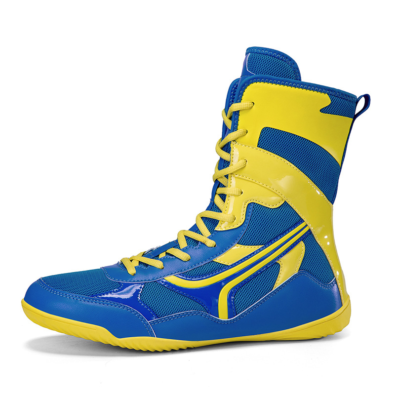 Shopping Mall Same Style Large Size 45 46 47 Boxing Shoes for Men, Professional Sports Competition Breathable Flat-Soled Fighting and Sanda Shoes, Red