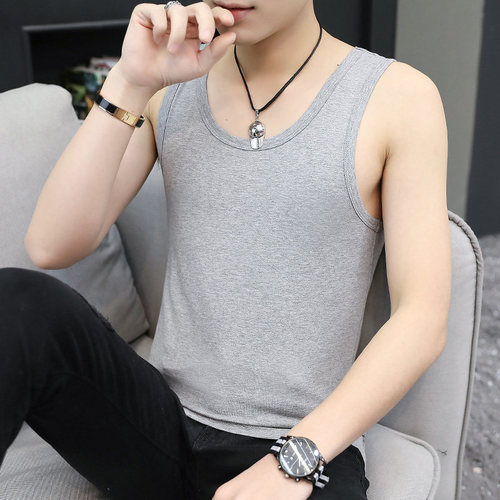 Summer vest men's youth tight-fitting elastic sports base shirt men's camisole breathable sleeveless undershirt men's underwear