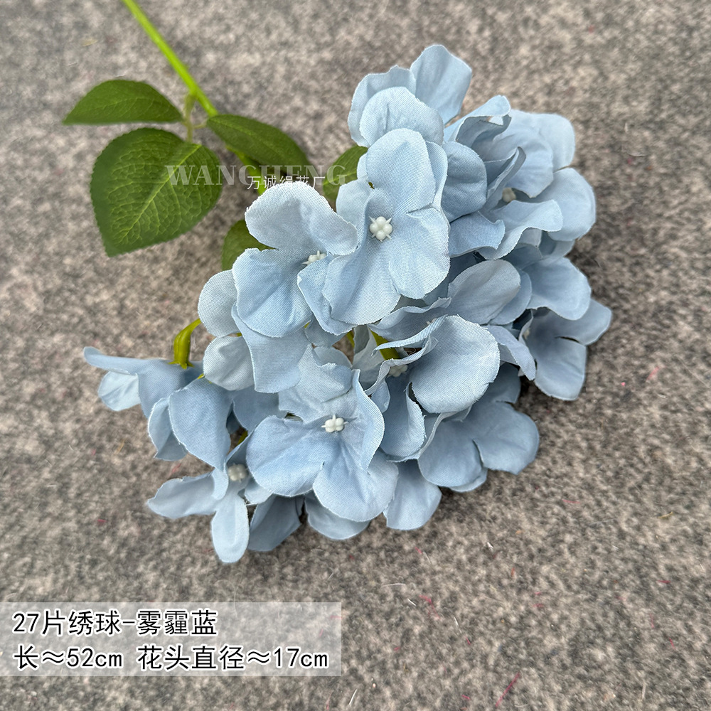 Haze azul decoración de la boda flor de seda flor Hotel fotografía flor de la pared arreglo floral Yingbin distrito Camino de plomo flor artificial