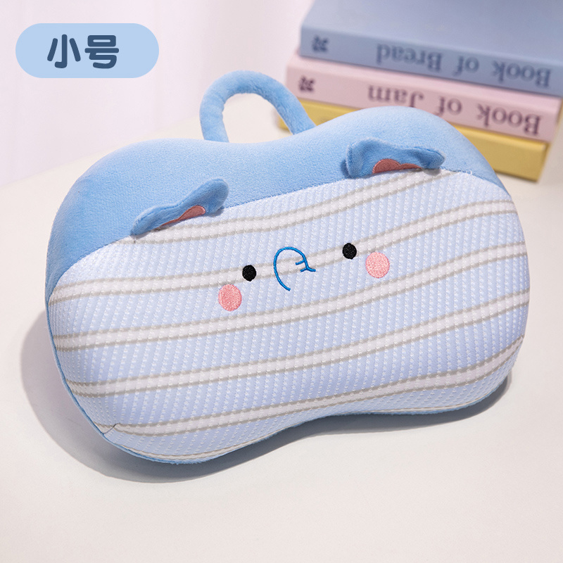 Almohada de Memoria para Siesta de Oficina en Seda de Hielo Desmontable y Lavable