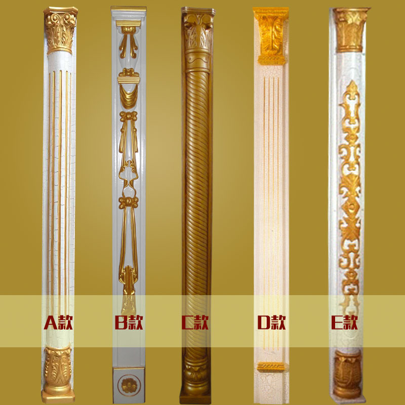 欧式罗马柱室内门框垭口造型装饰背景墙树脂玻璃钢平面柱PVC方形