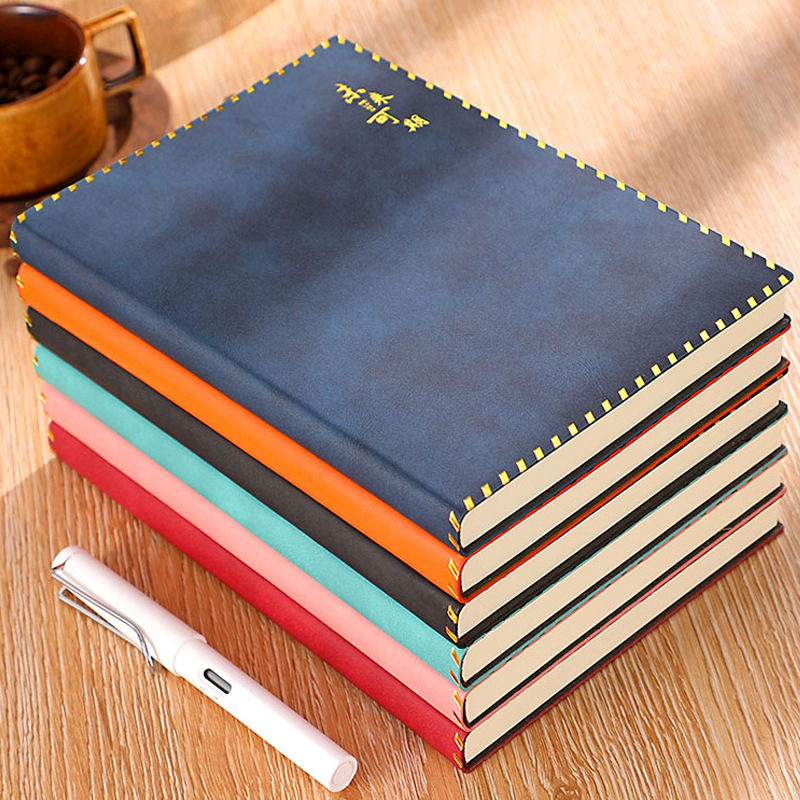 Cuaderno con Estampado Dorado, Logotipo Personalizable, Juego de Caja de Regalo, Oficina de Negocios Corporativa, Bloc de Notas A5 de Estilo Chino, Diseño Simple.