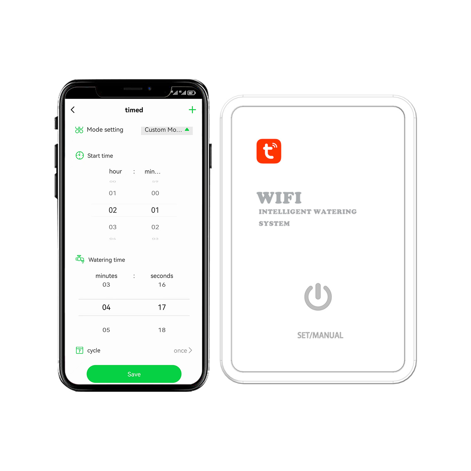 Wifi Dispositivo de riego automático inteligente temporización de riego artefacto perezoso olla suculenta casa interior sistema de riego por goteo