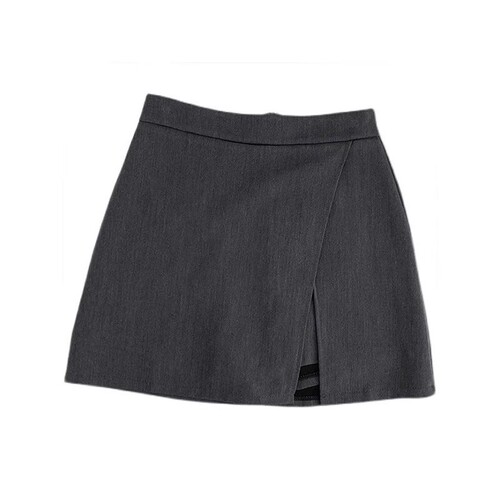 New Pants Spring and Autumn Suit Skirt 2025 Slit Skirt Asymmetrical Midi Skirt Bustier High-Waist Slimming Women's Short Skirt