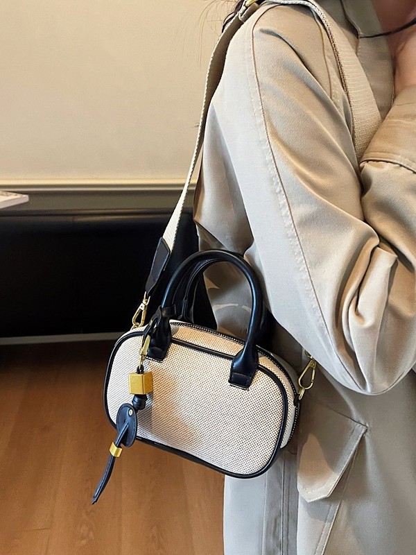 Bolsa de bolos de nicho coreano bolsas de bolos de mano lienzo colgante de color retro de alta calidad bolsas de hombro