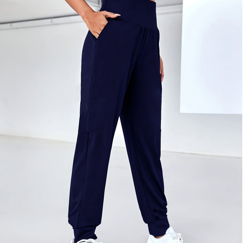 European and American Cross-Border Yoga Pants, Loose Casual Jogger Outdoor Sports Pants with Pockets, Loose Leggings for Running, Women's Fitness Pants