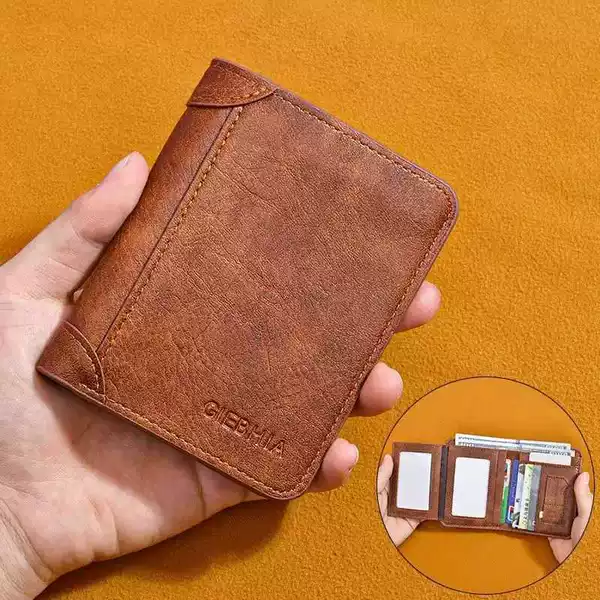 2025 New Men's Wallet Short Style Multifunctional Driver's License Integrated Card Holder Ultra-Thin Student Wallet