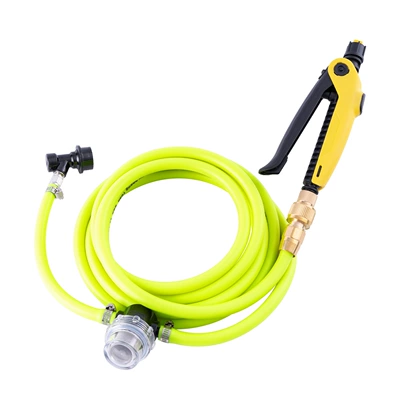 Straight Pipe, Metal Spray Nozzle, Car cleaning tools - yellow-pipe-with-filter-and-yellow-nozzle
