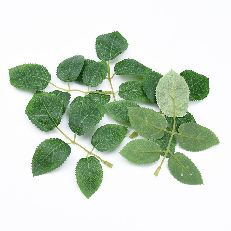 Simulated Rose Peony Leaf Silk Screen Flower Accessories Manufacturer Wholesale Green Leaf diy Dining Table Mat Wall Flower Arrangement