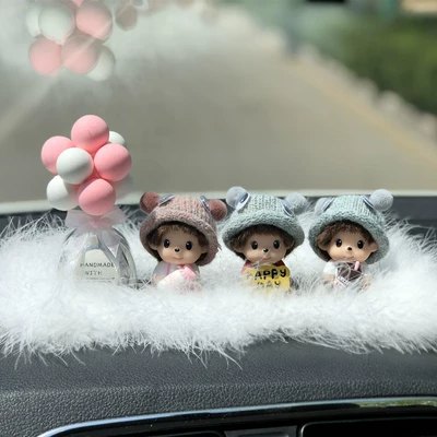Cute Car Decoration Car: Car ornaments - baby-bottlehappycoca-cola-qiqipink-ball-bottlebig-hair-pad