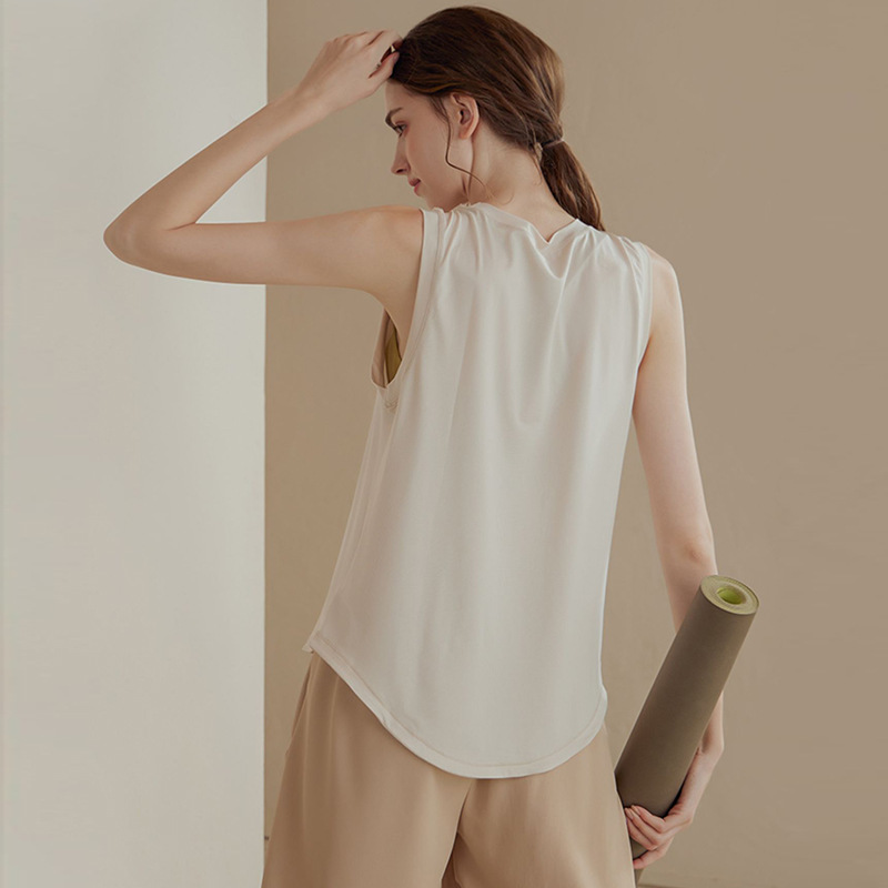Loose Quick-Drying Sports Vest for Women 2025 New Yoga Wear Cover-Up Running Sleeveless Fitness Top Summer