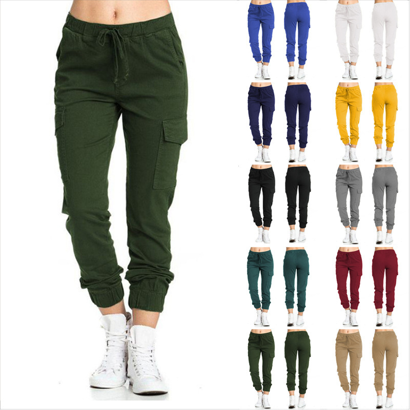 Women's Daily Basic Solid Color Full Length Elastic Waist Casual Pants display picture 1