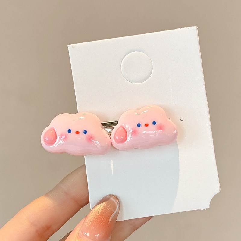 4# pink double cloud duckbill clip 4.5cm