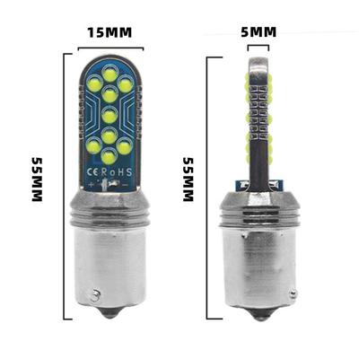 YBW Car LED Brake Light Bulb 1156 1157 CPB 18-core Reverse Light Tail Light 3030 12smd (Brake light)