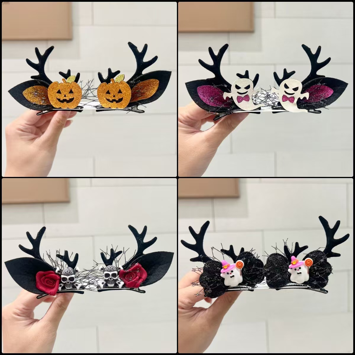 Halloween hairpins and hairpins cute ghost festival party costumes hair accessories and headdresses_viptrois.com