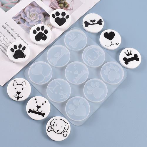 Poppy diy glue mold mobile phone air bag holder mold pet bone irregular listing silicone mold