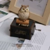 Yellow music box, owl