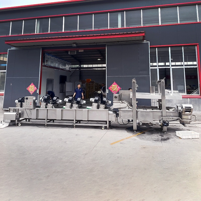 油豆腐全自动油炸机 智能不锈钢油炸设备 江米条油炸流水线