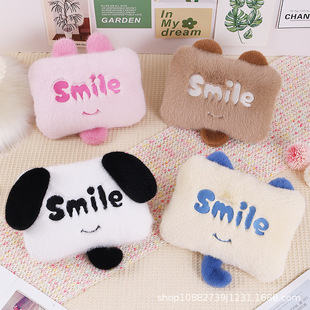 Removable cute plush cloth bag rechargeable explosion-proof water injection electric hot water bag warm water bag warm hand treasure warm baby