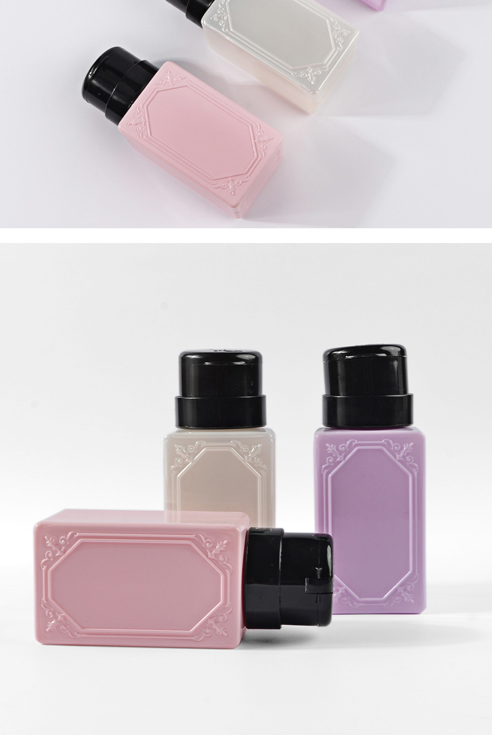 Simple Style Classic Style Color Block Solid Color Plastic Pump Bottle 1 Piece display picture 1