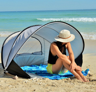 Amazon Cross-border Sun Protection and Sunshade Fully Automatic Quick Open Outdoor Beach Tent Foldable Fishing Double Tent
