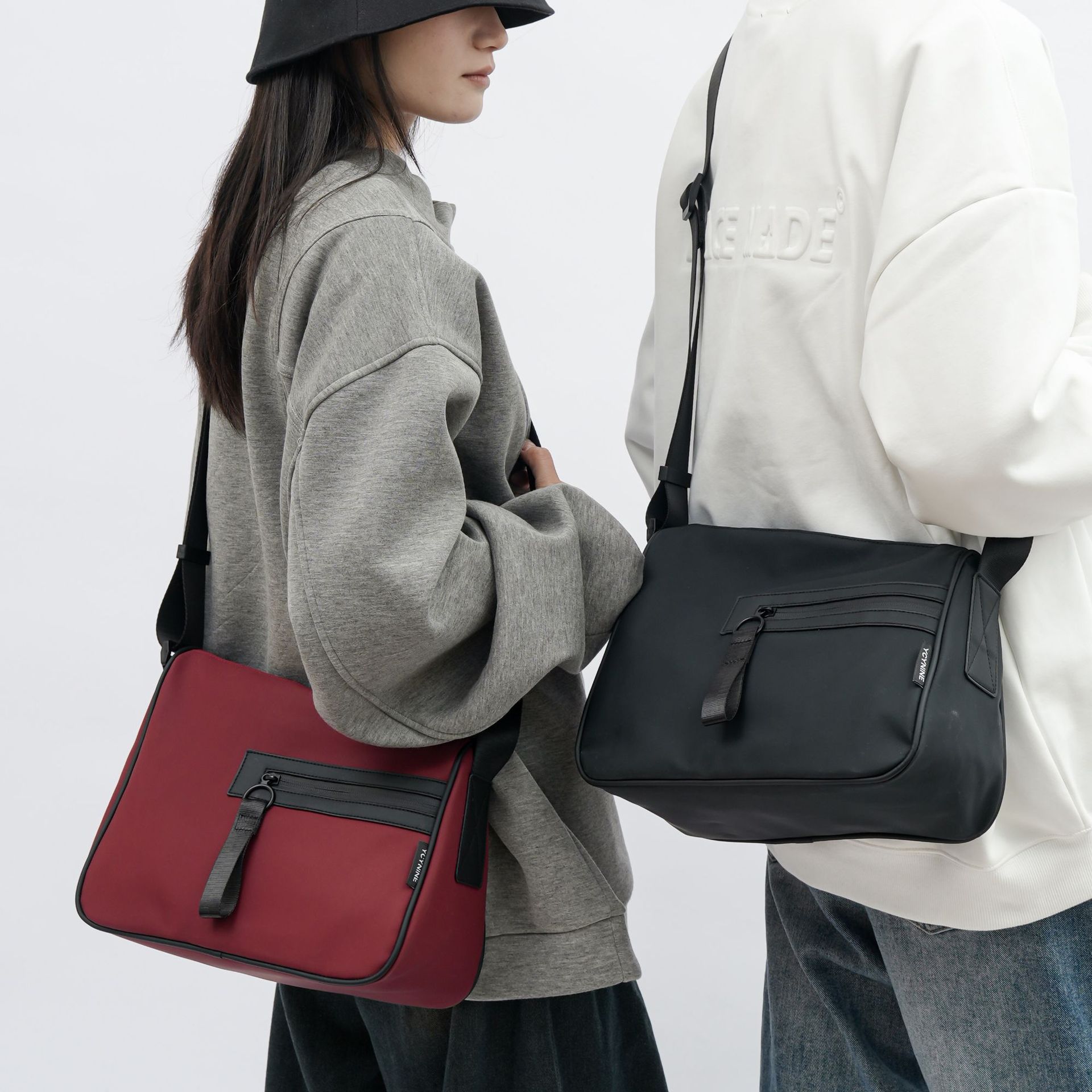 Korean-style work tote bag for men, large-capacity executive bag, casual trend fashion single-shoulder bag, minimalist commuting bag for women
