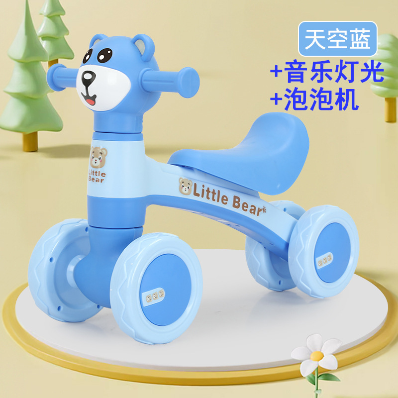 Patina para niños de 1 - 3 años de edad, patina para niños pequeños, patina anti-rollback, coche de equilibrio para bebés, luz de música