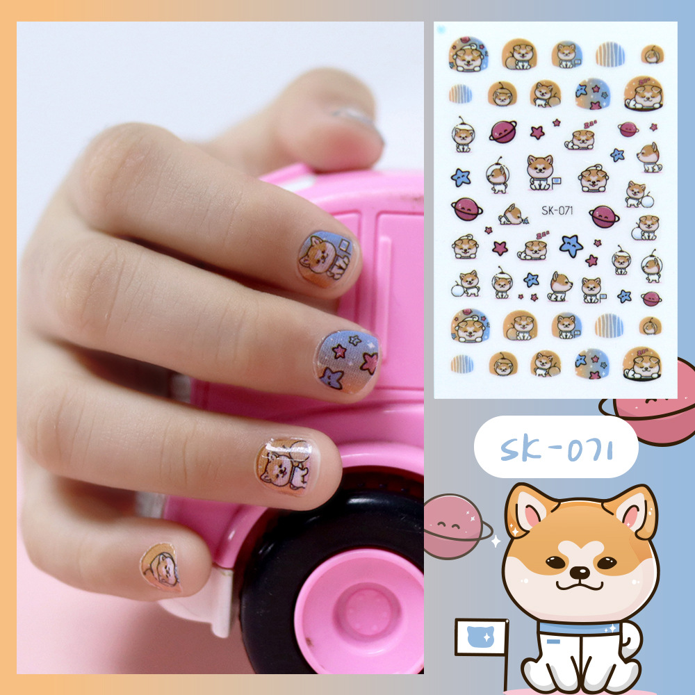 Nuevas pegatinas de unicornio, pegatinas de animales frescas y lindas para uñas, populares en Instagram, pegatinas de arte para uñas impermeables y duraderas, removibles.