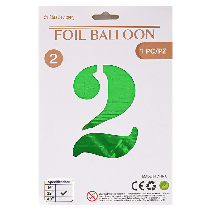 32 pulgadas Tarjeta de papel digital OPP globo de embalaje independiente fiesta de cumpleaños ambiente decorativo globo