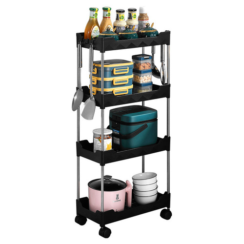 Storage rack trolley storage rack multi-layer storage equipment dormitory storage artifact sandwich storage rack narrow model