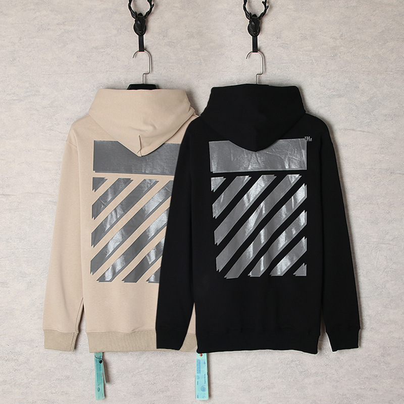 Marca de moda offwhite graffiti religioso pintura al óleo impresión de flecha hombre y mujer suelta OW pareja alta calle hoodie abrigo