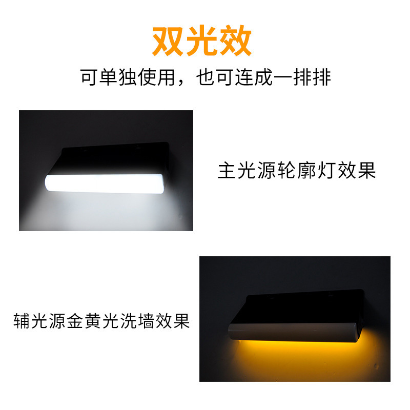 야외 태양 안뜰 LED 벽 빛 빌라 정원 장식 빛 야외 방수 벽 세탁기 테라스 윤곽 빛