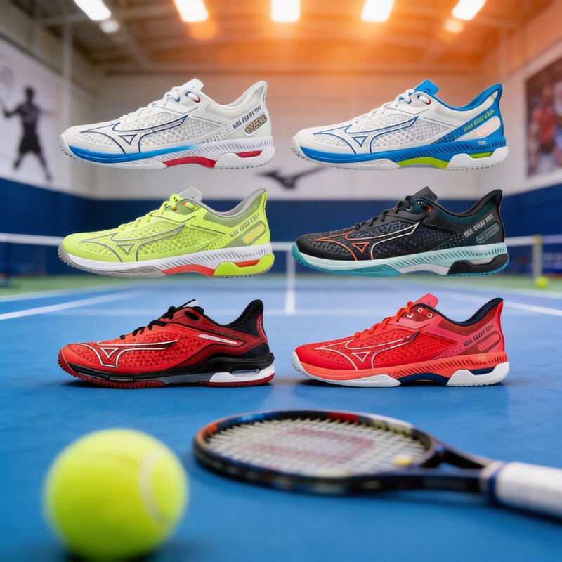 Original Mizuno Men's and Women's Tennis Shoes Tour 5 Professional Breathable Comfortable Couple Casual Sports Shoes Cross-Border