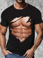 V 65541 Muscle Fit Round Neck T-Shirt ��ʿT�� ŷ���羳