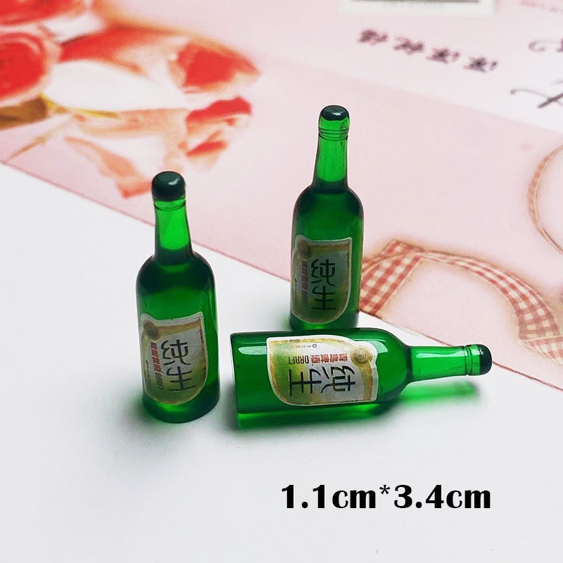 クリエイティブシミュレーショングリーンビール洋酒瓶小酒瓶diy夜灯置物樹脂小物夜灯アクセサリー|undefined