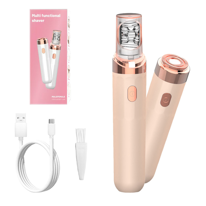 越境新品多機能レディース毛抜き神器全自動ダブルヘッド毛剃り女性用脱毛器電動毛抜き器|undefined