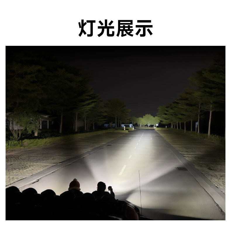 Car off-road vehicle modified luggage rack work light A-pillar LED fill light Square LED high-brightness spotlight 4inch 6inch