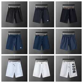 高品质跨境25新款潮牌沙滩裤夏季冰丝五分短裤宽松休闲男女百搭同