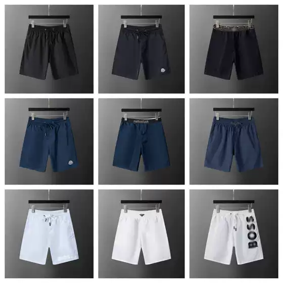 High-Quality Cross-Border 25 New Trendy Beach Shorts Summer Ice Silk Five-Point Shorts Loose Casual Unisex Versatile
